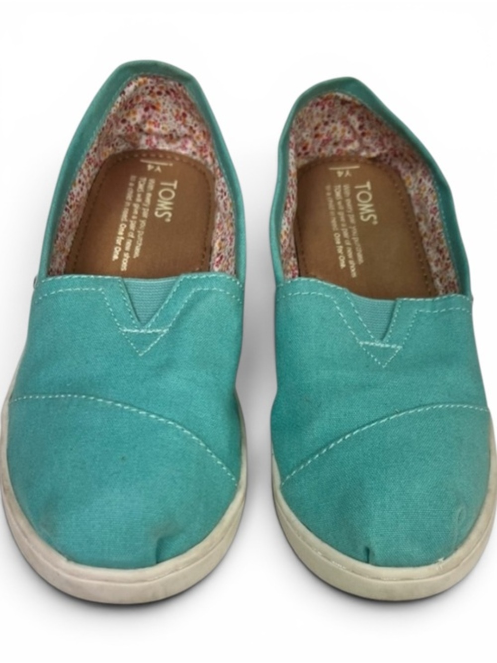 Tom’s Shoes Big Girls Size 4 Aquamarine Flat